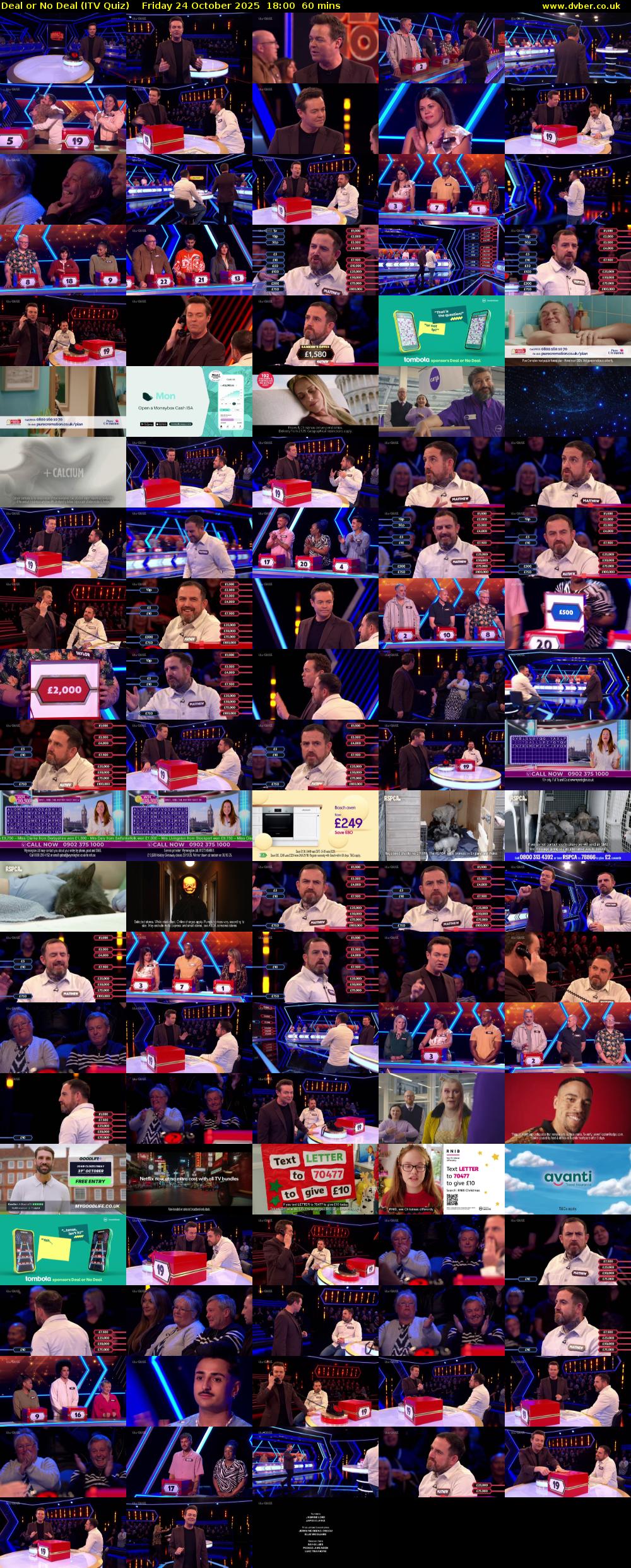 Deal or No Deal (ITV Quiz) Friday 24 October 2025 18:00 - 19:00