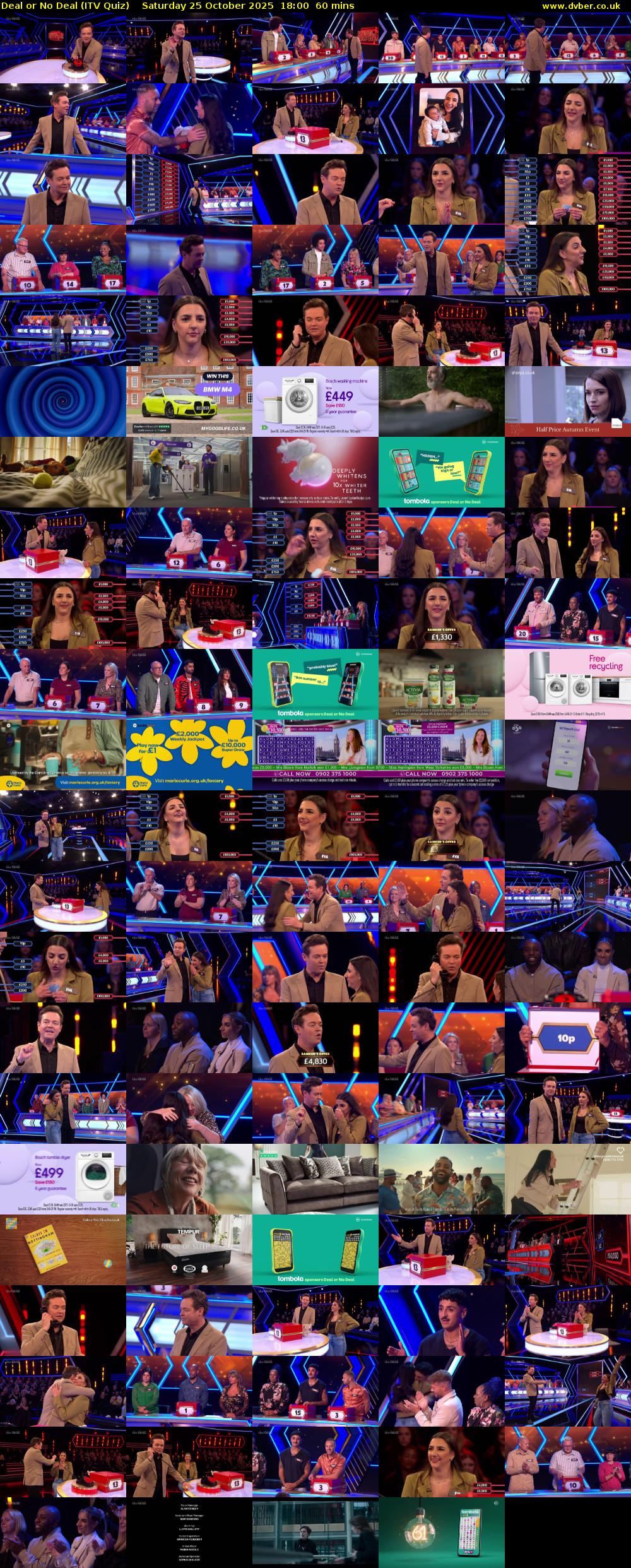 Deal or No Deal (ITV Quiz) Saturday 25 October 2025 18:00 - 19:00