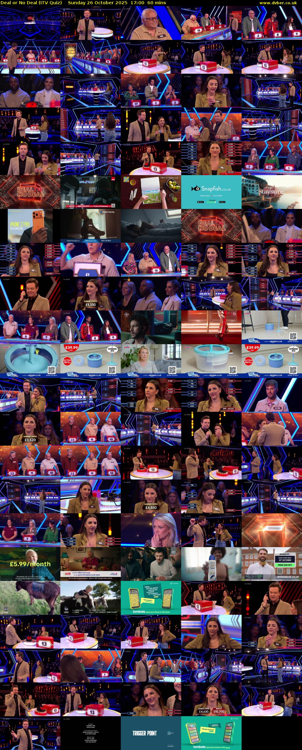 Deal or No Deal (ITV Quiz) Sunday 26 October 2025 17:00 - 18:00