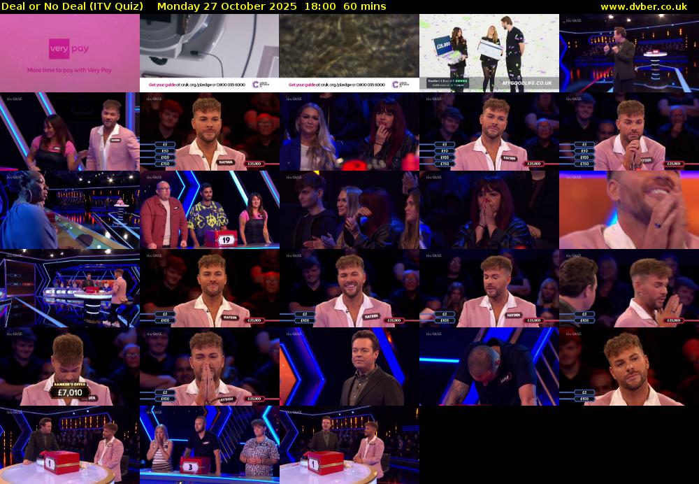 Deal or No Deal (ITV Quiz) Monday 27 October 2025 18:00 - 19:00