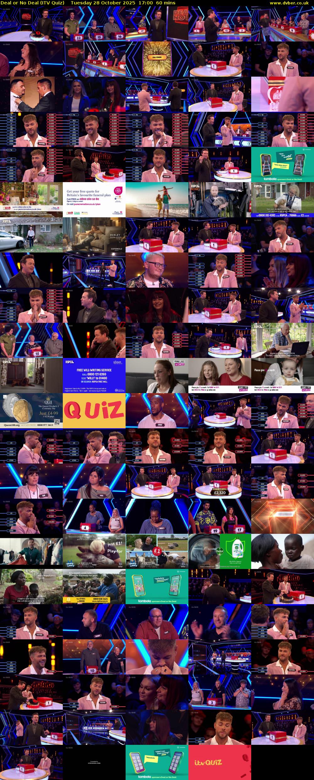 Deal or No Deal (ITV Quiz) Tuesday 28 October 2025 17:00 - 18:00