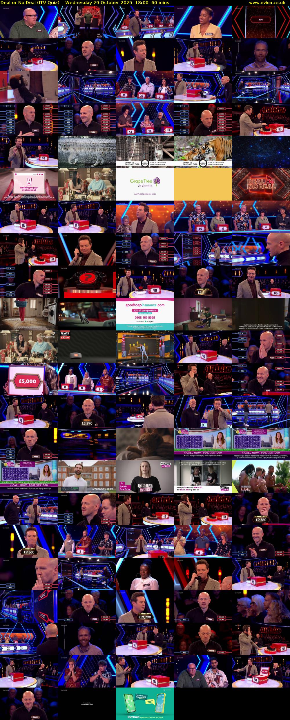 Deal or No Deal (ITV Quiz) Wednesday 29 October 2025 18:00 - 19:00