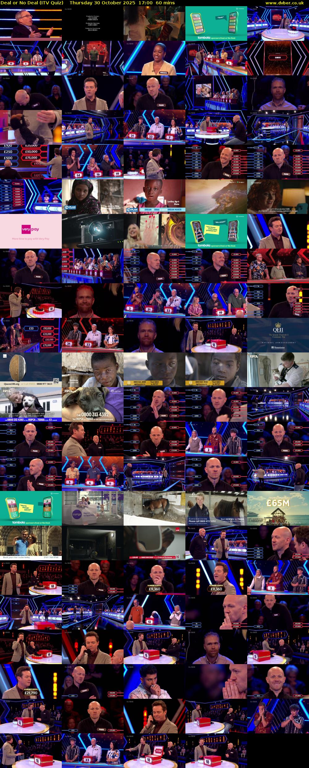 Deal or No Deal (ITV Quiz) Thursday 30 October 2025 17:00 - 18:00