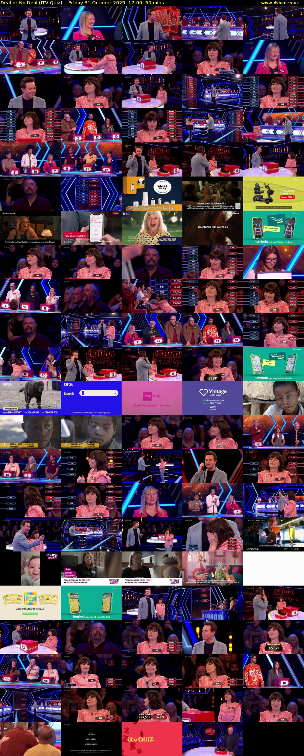 Deal or No Deal (ITV Quiz) Friday 31 October 2025 17:00 - 18:00