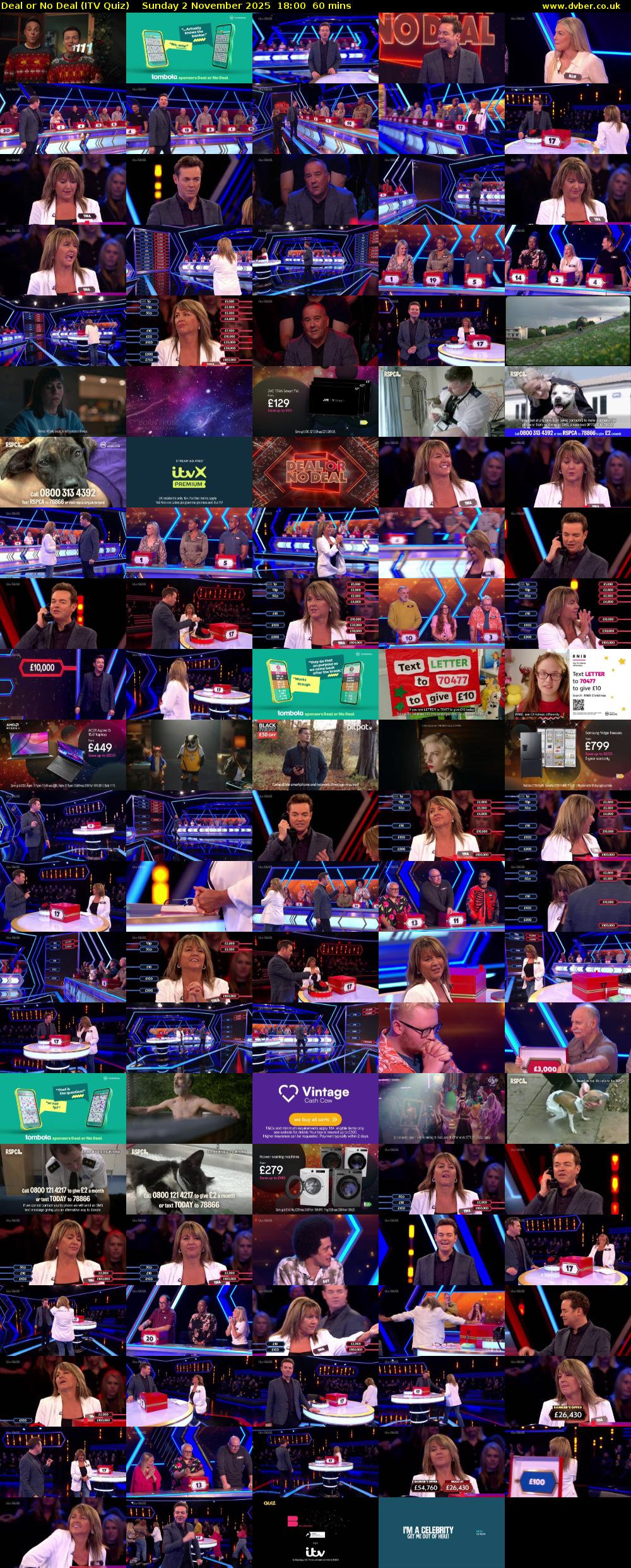 Deal or No Deal (ITV Quiz) Sunday 2 November 2025 18:00 - 19:00
