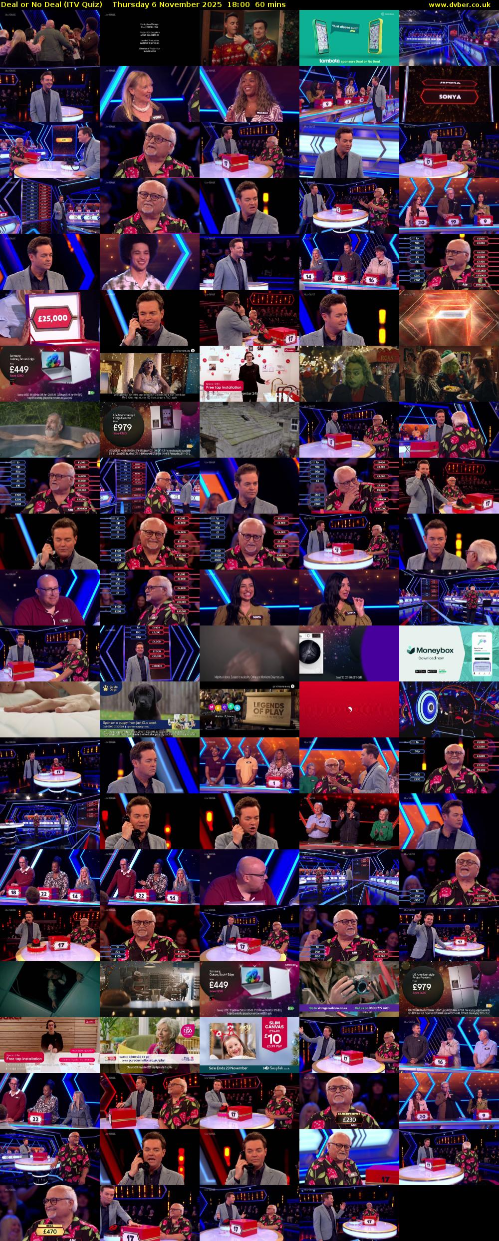 Deal or No Deal (ITV Quiz) Thursday 6 November 2025 18:00 - 19:00