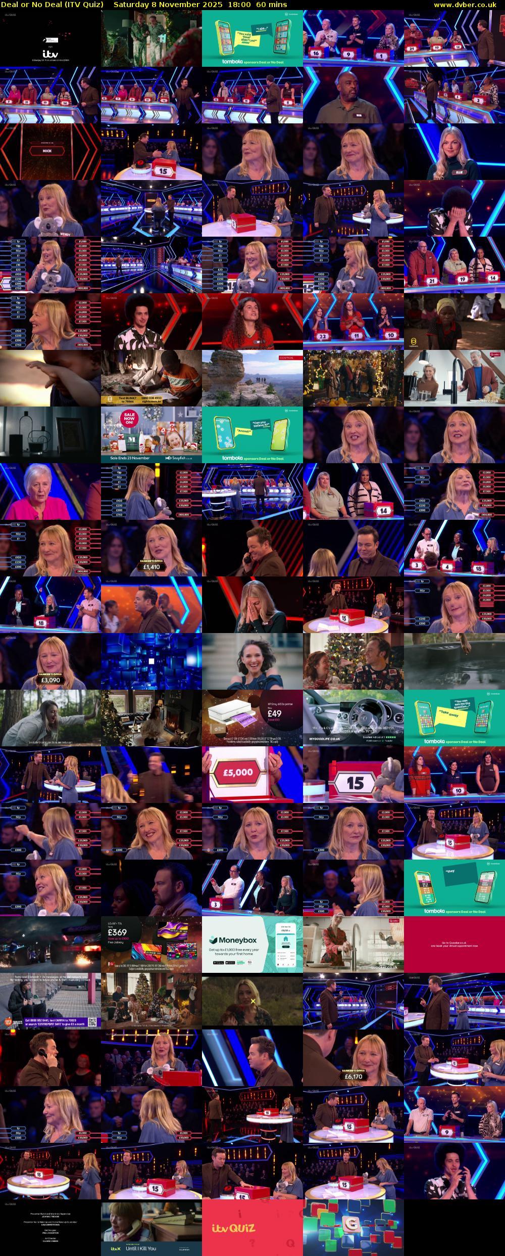 Deal or No Deal (ITV Quiz) Saturday 8 November 2025 18:00 - 19:00