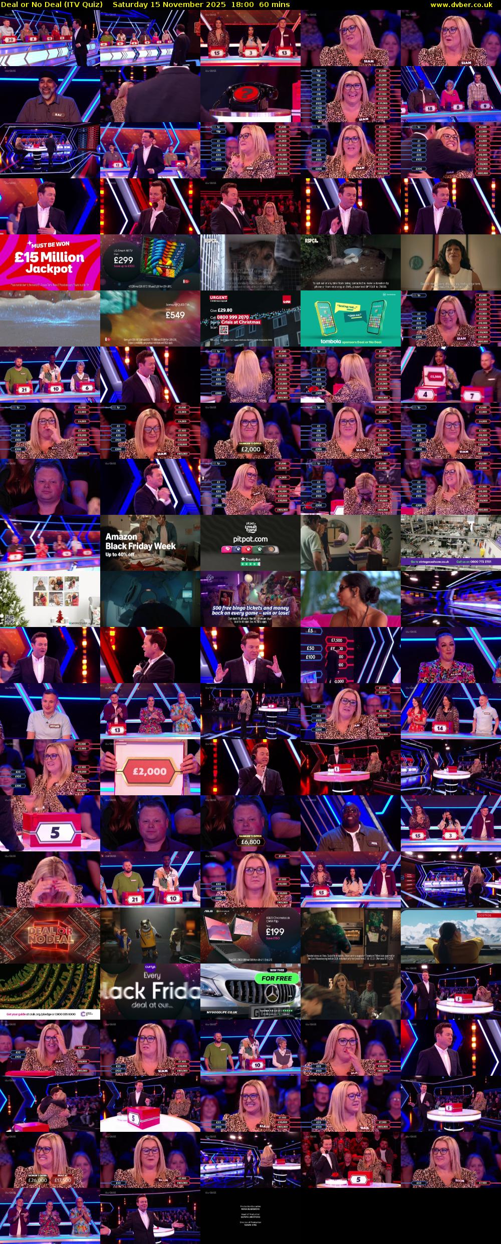 Deal or No Deal (ITV Quiz) Saturday 15 November 2025 18:00 - 19:00