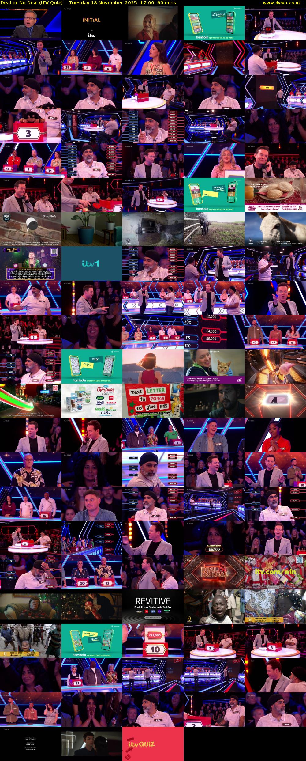 Deal or No Deal (ITV Quiz) Tuesday 18 November 2025 17:00 - 18:00