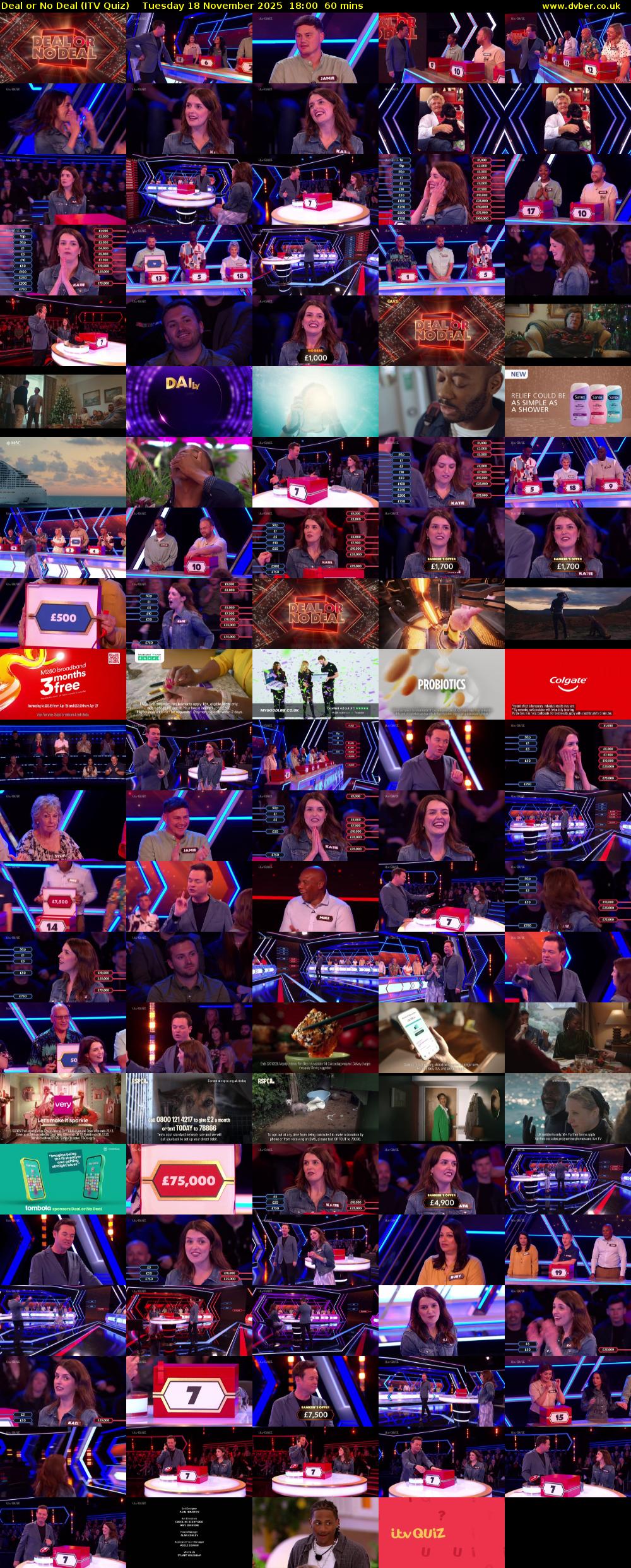 Deal or No Deal (ITV Quiz) Tuesday 18 November 2025 18:00 - 19:00