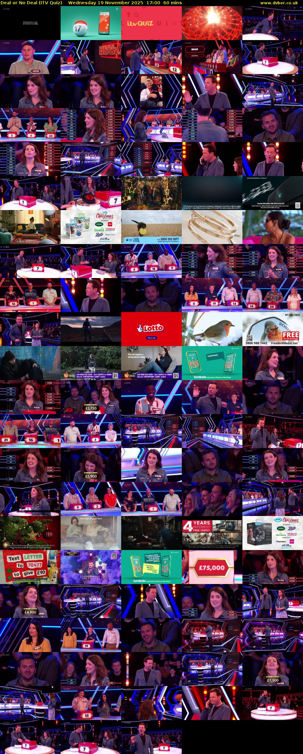 Deal or No Deal (ITV Quiz) Wednesday 19 November 2025 17:00 - 18:00