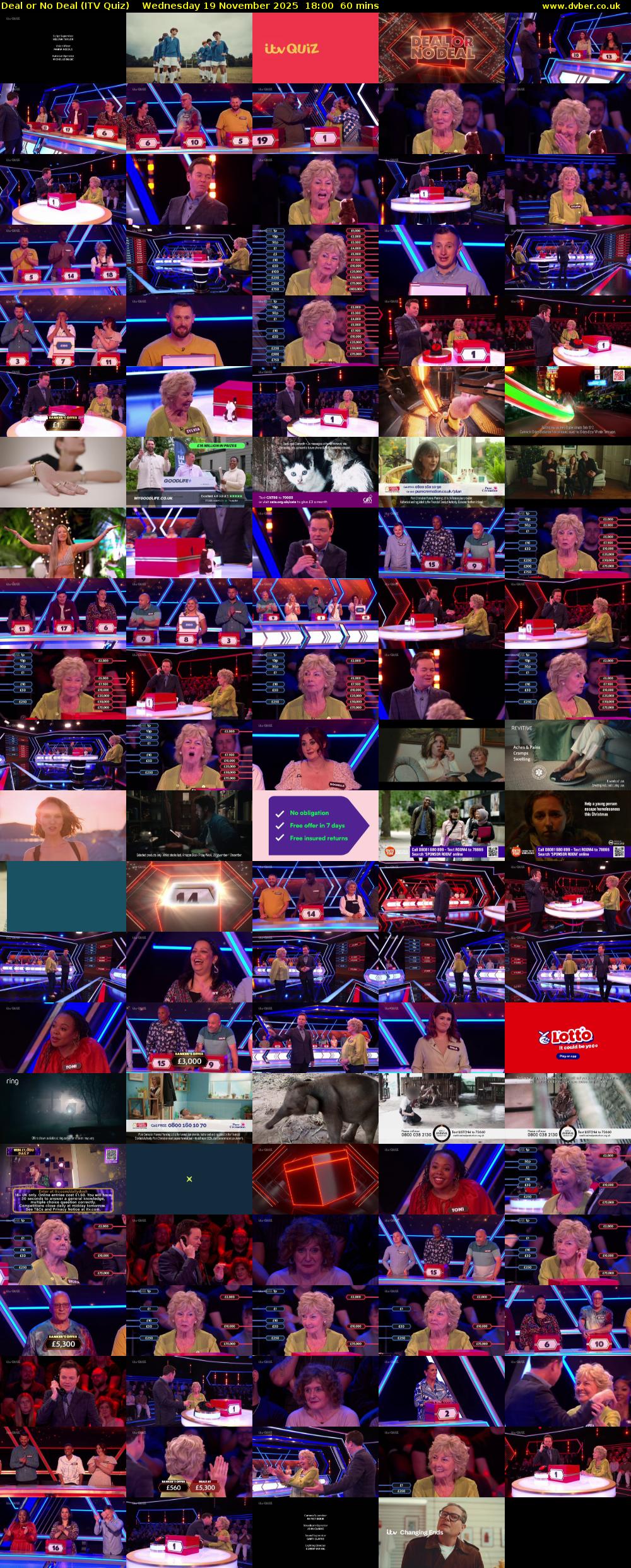 Deal or No Deal (ITV Quiz) Wednesday 19 November 2025 18:00 - 19:00
