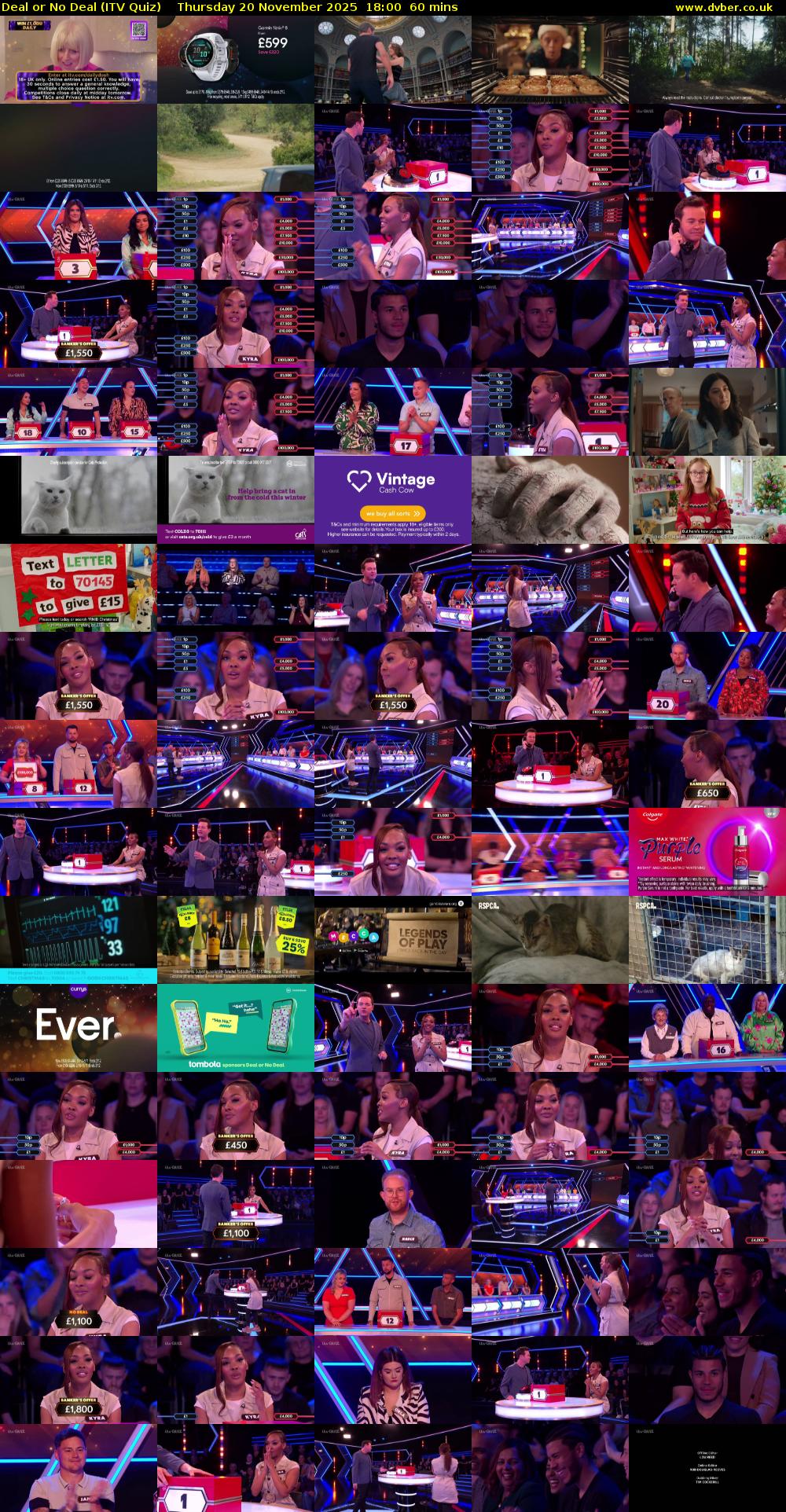 Deal or No Deal (ITV Quiz) Thursday 20 November 2025 18:00 - 19:00