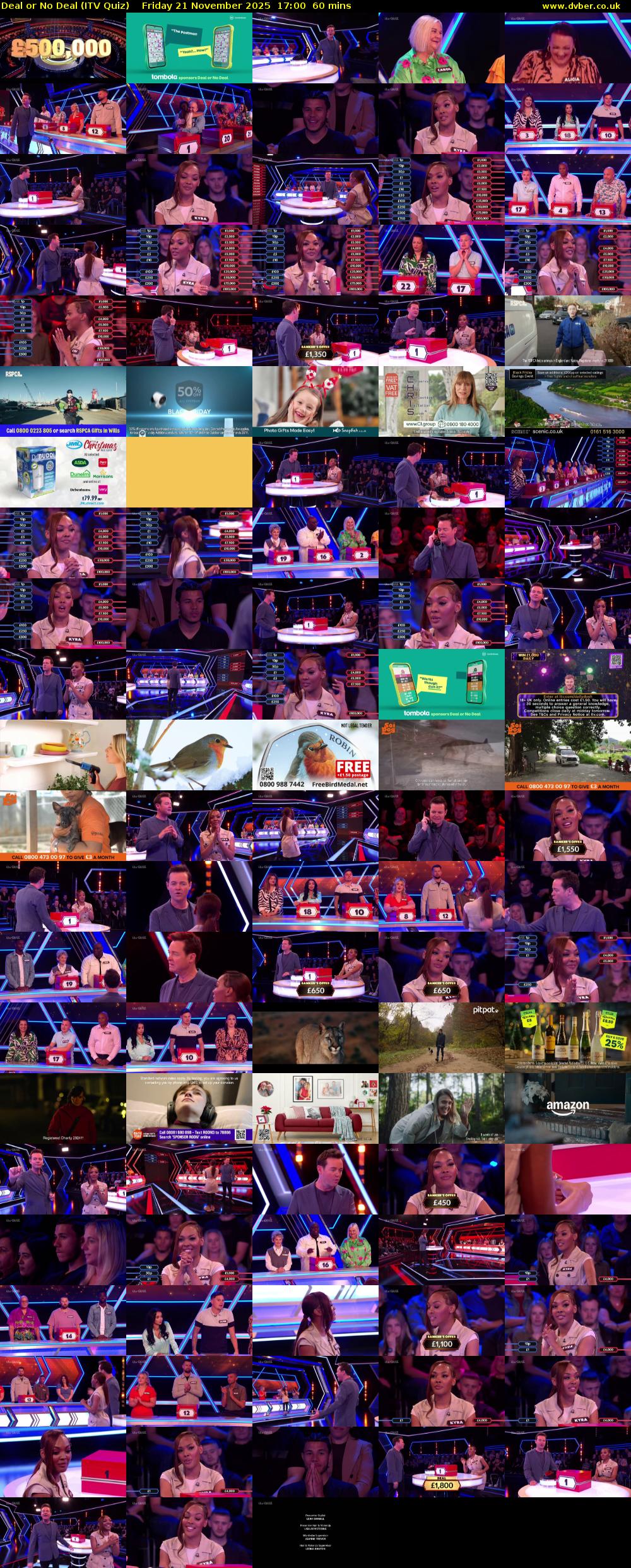 Deal or No Deal (ITV Quiz) Friday 21 November 2025 17:00 - 18:00