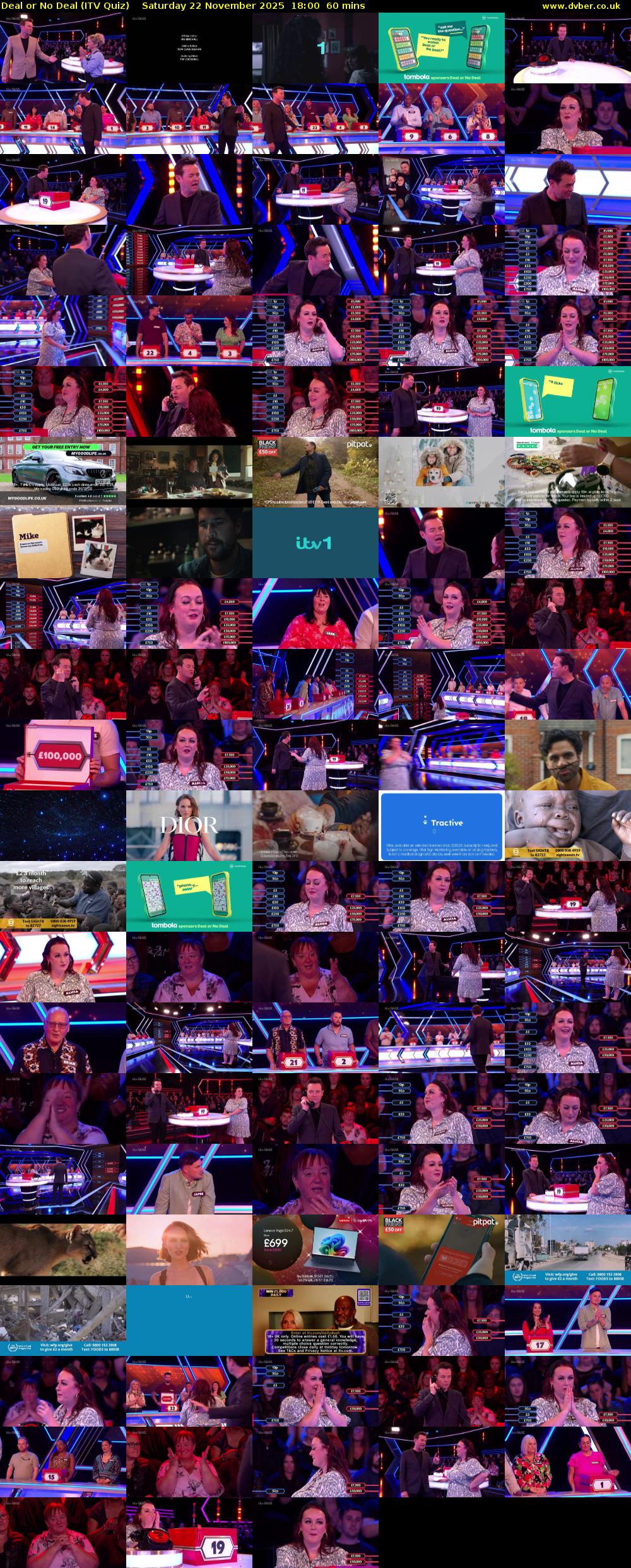 Deal or No Deal (ITV Quiz) Saturday 22 November 2025 18:00 - 19:00
