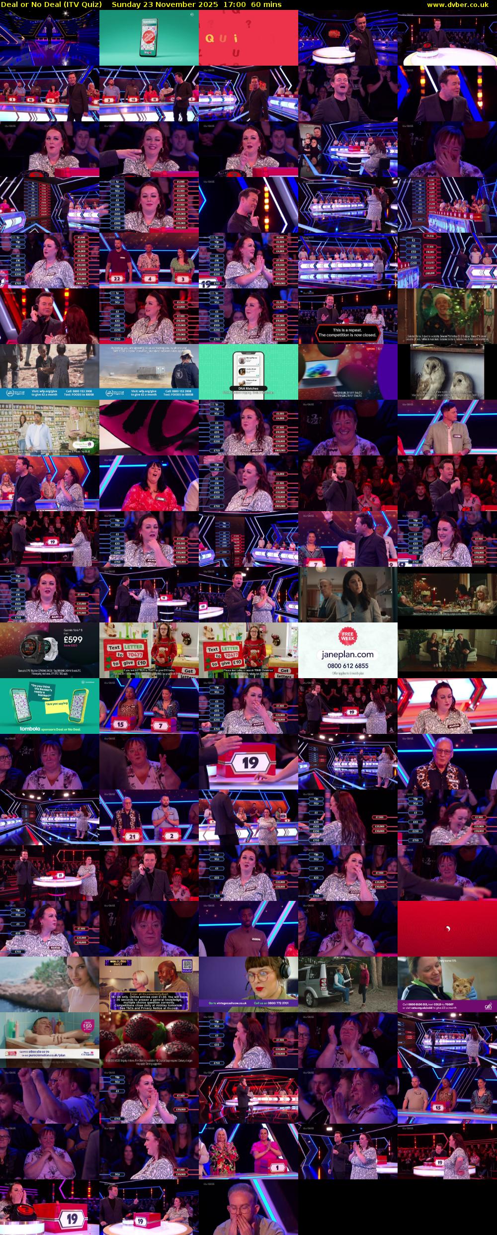 Deal or No Deal (ITV Quiz) Sunday 23 November 2025 17:00 - 18:00