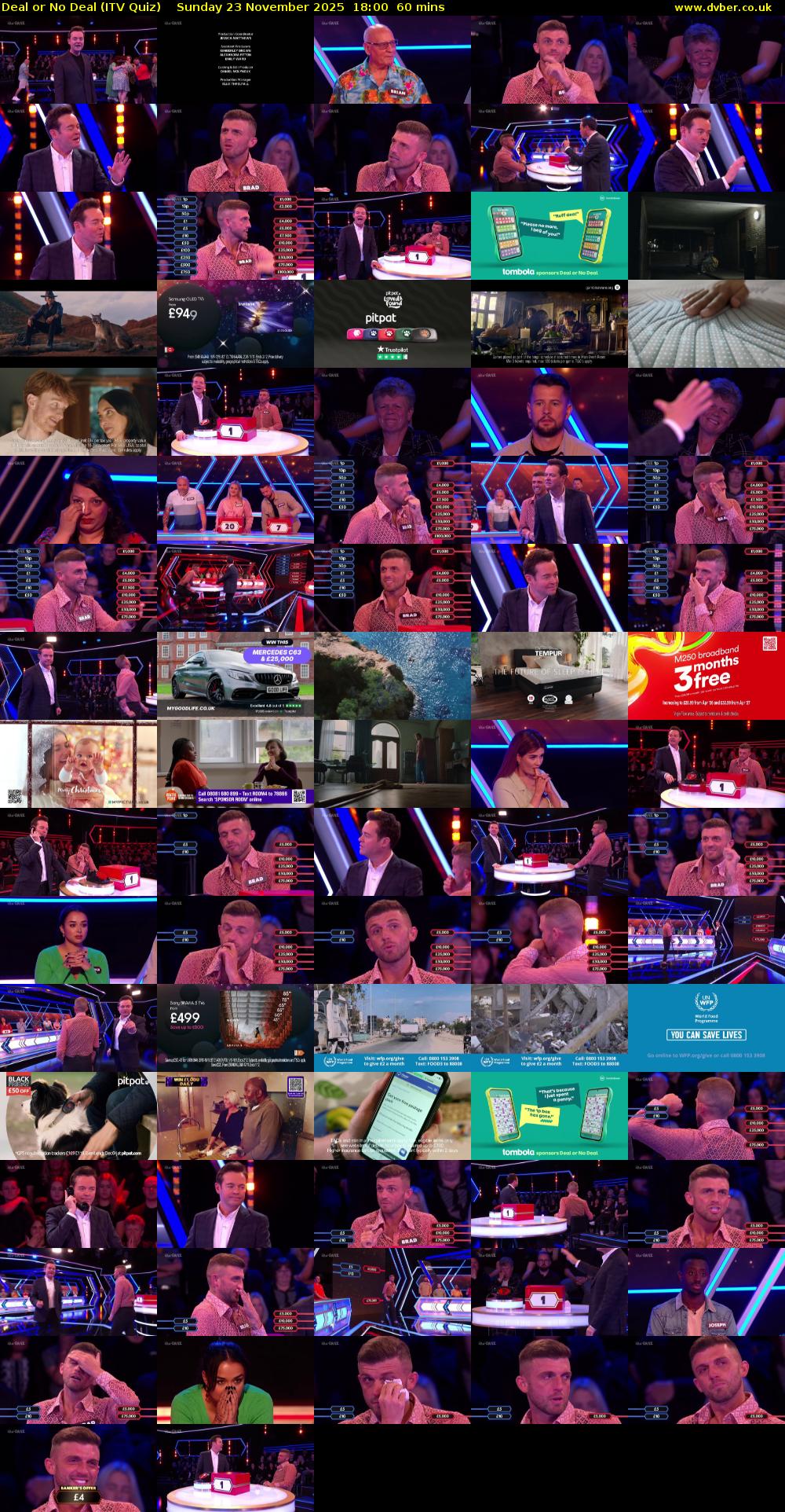 Deal or No Deal (ITV Quiz) Sunday 23 November 2025 18:00 - 19:00