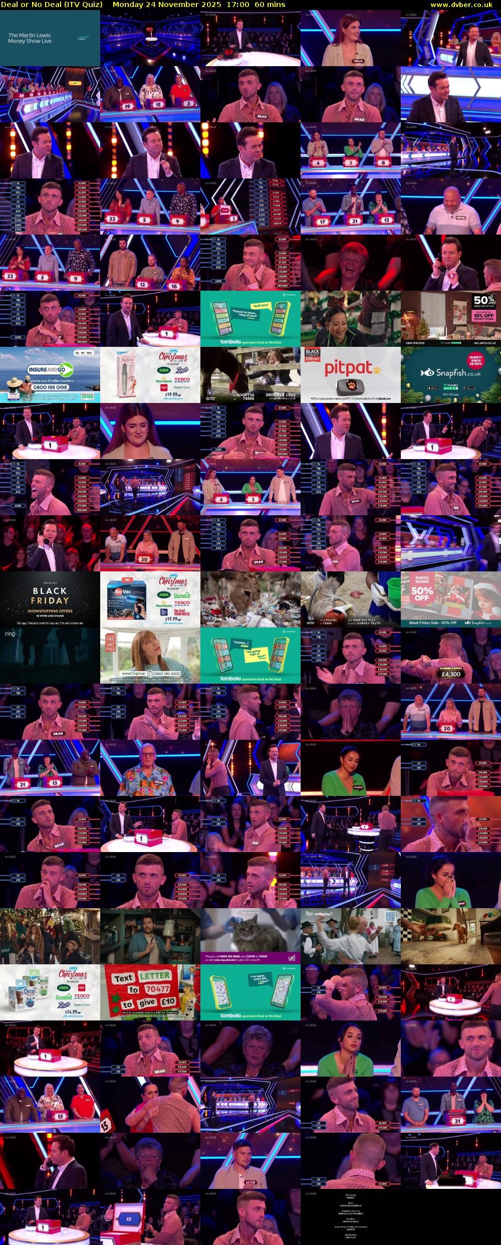 Deal or No Deal (ITV Quiz) Monday 24 November 2025 17:00 - 18:00
