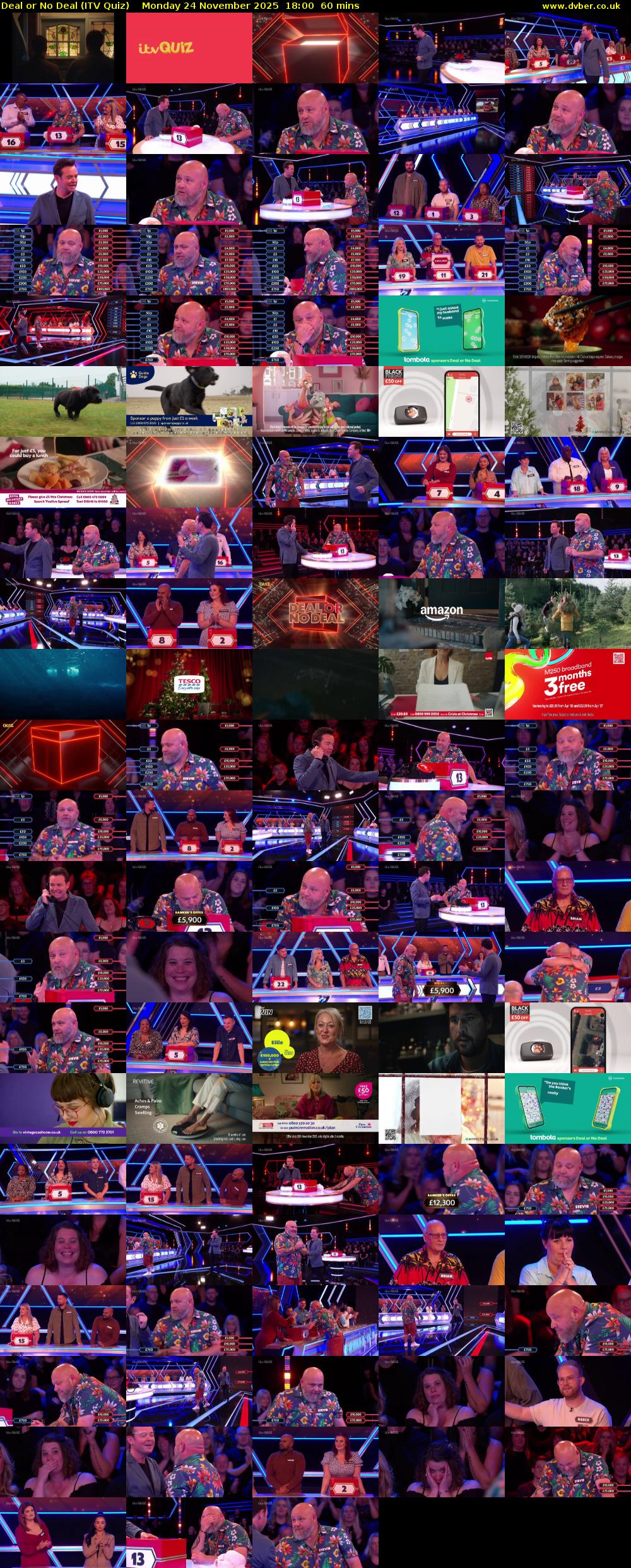 Deal or No Deal (ITV Quiz) Monday 24 November 2025 18:00 - 19:00