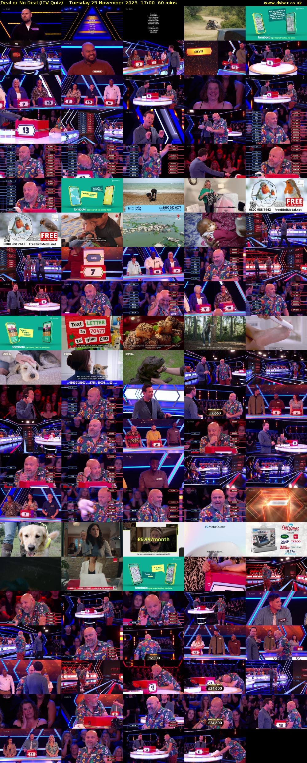 Deal or No Deal (ITV Quiz) Tuesday 25 November 2025 17:00 - 18:00