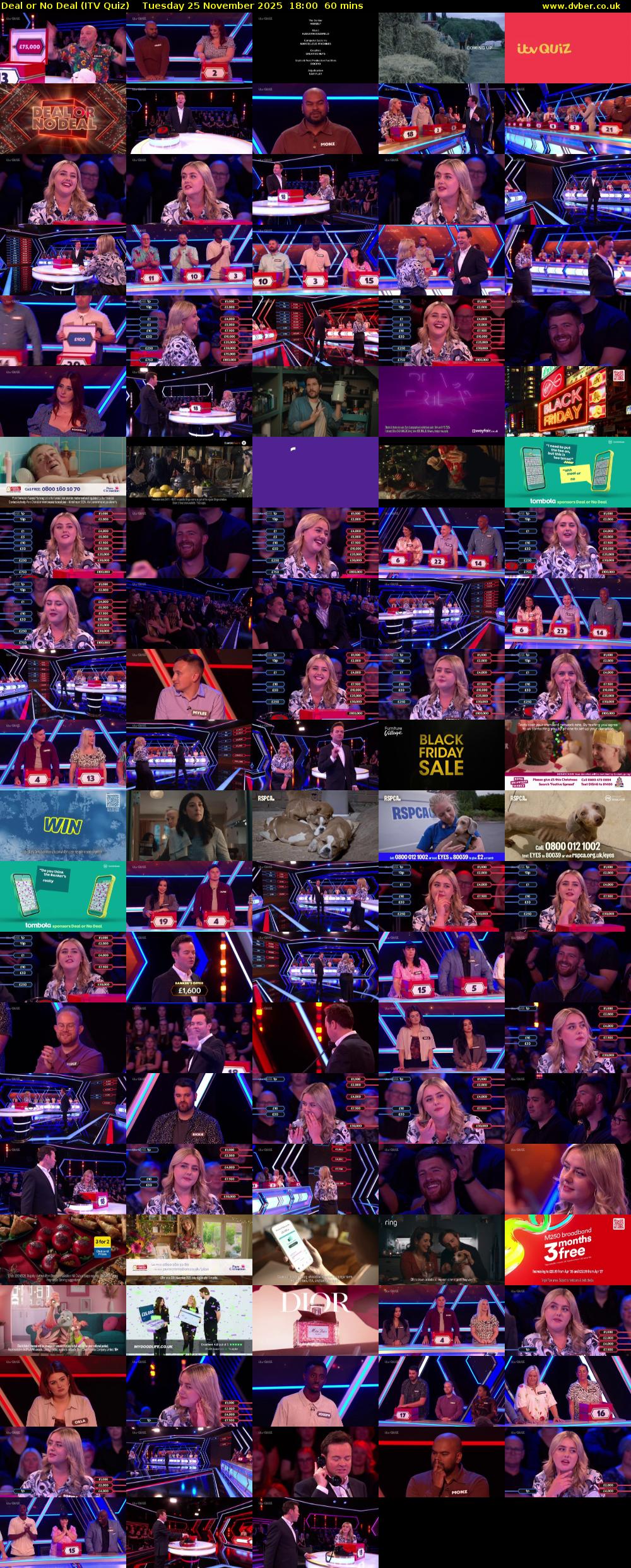 Deal or No Deal (ITV Quiz) Tuesday 25 November 2025 18:00 - 19:00