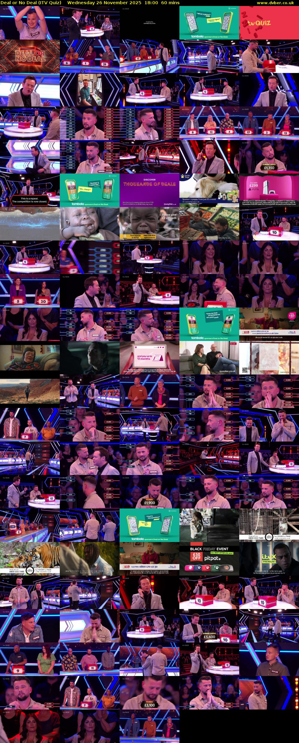 Deal or No Deal (ITV Quiz) Wednesday 26 November 2025 18:00 - 19:00