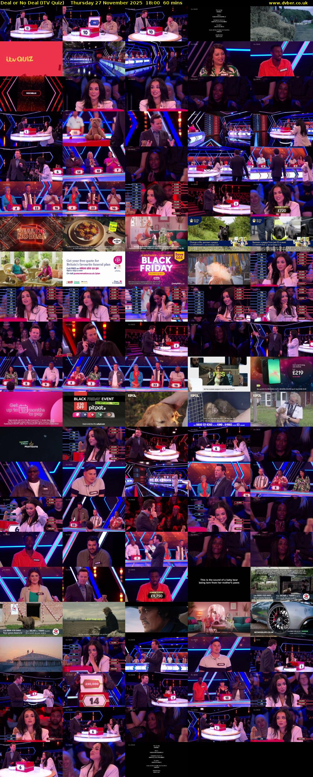 Deal or No Deal (ITV Quiz) Thursday 27 November 2025 18:00 - 19:00