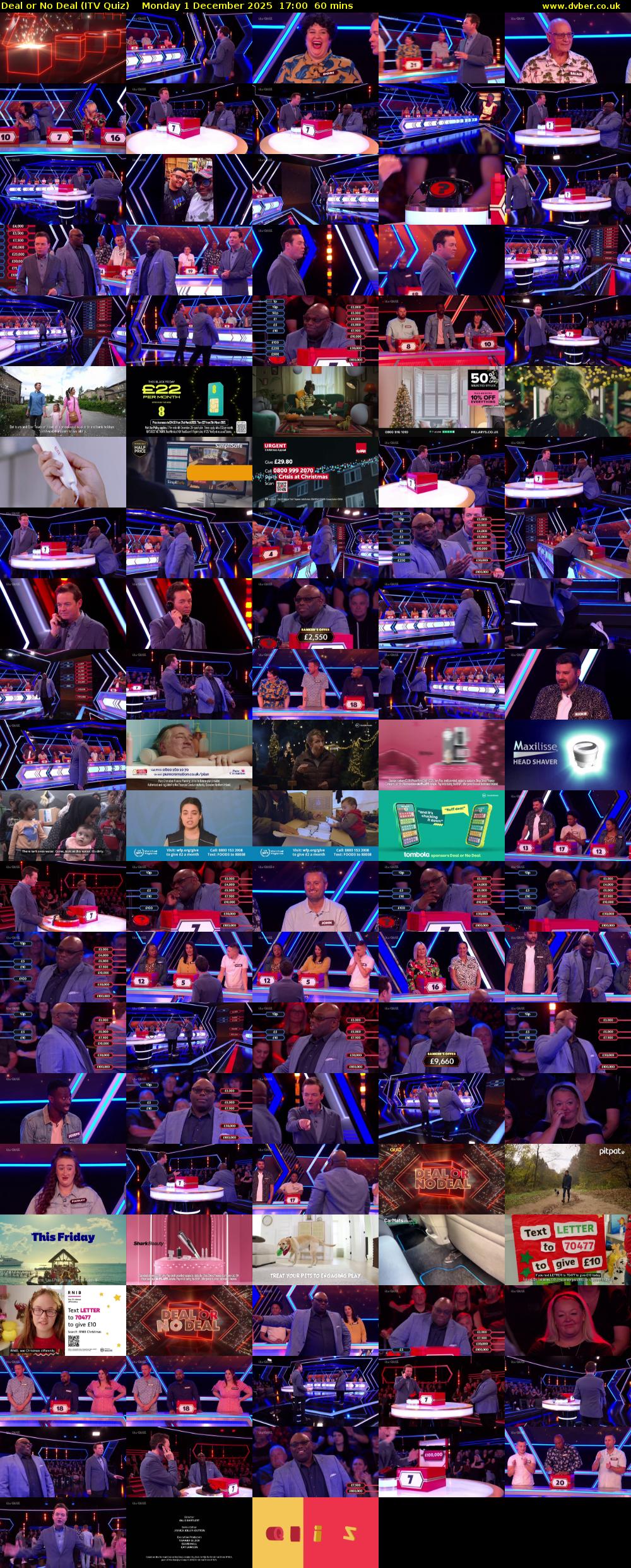 Deal or No Deal (ITV Quiz) Monday 1 December 2025 17:00 - 18:00