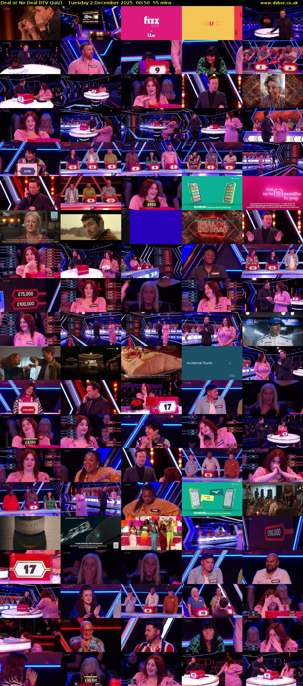 Deal or No Deal (ITV Quiz) Tuesday 2 December 2025 00:50 - 01:45