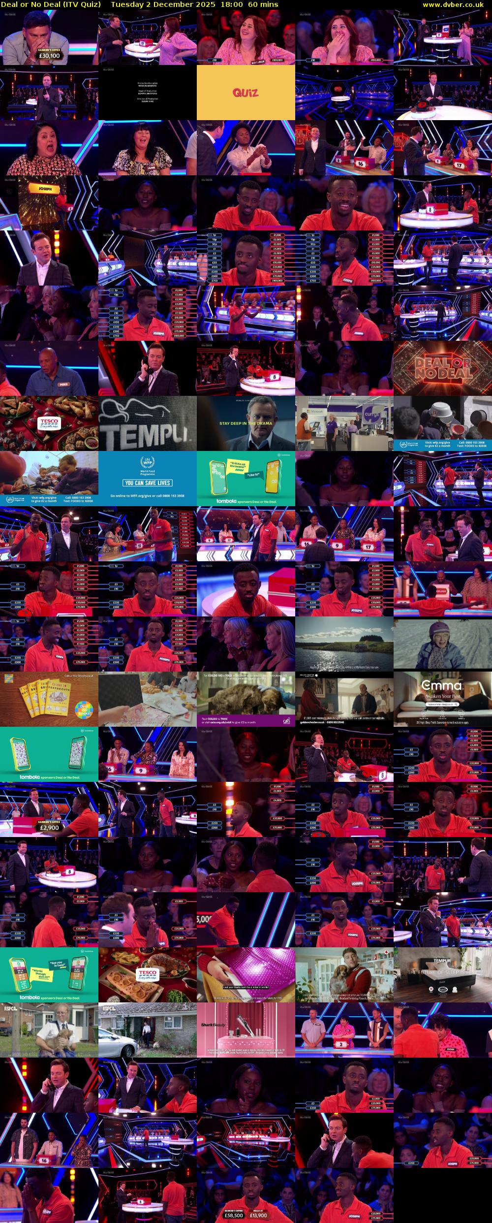 Deal or No Deal (ITV Quiz) Tuesday 2 December 2025 18:00 - 19:00