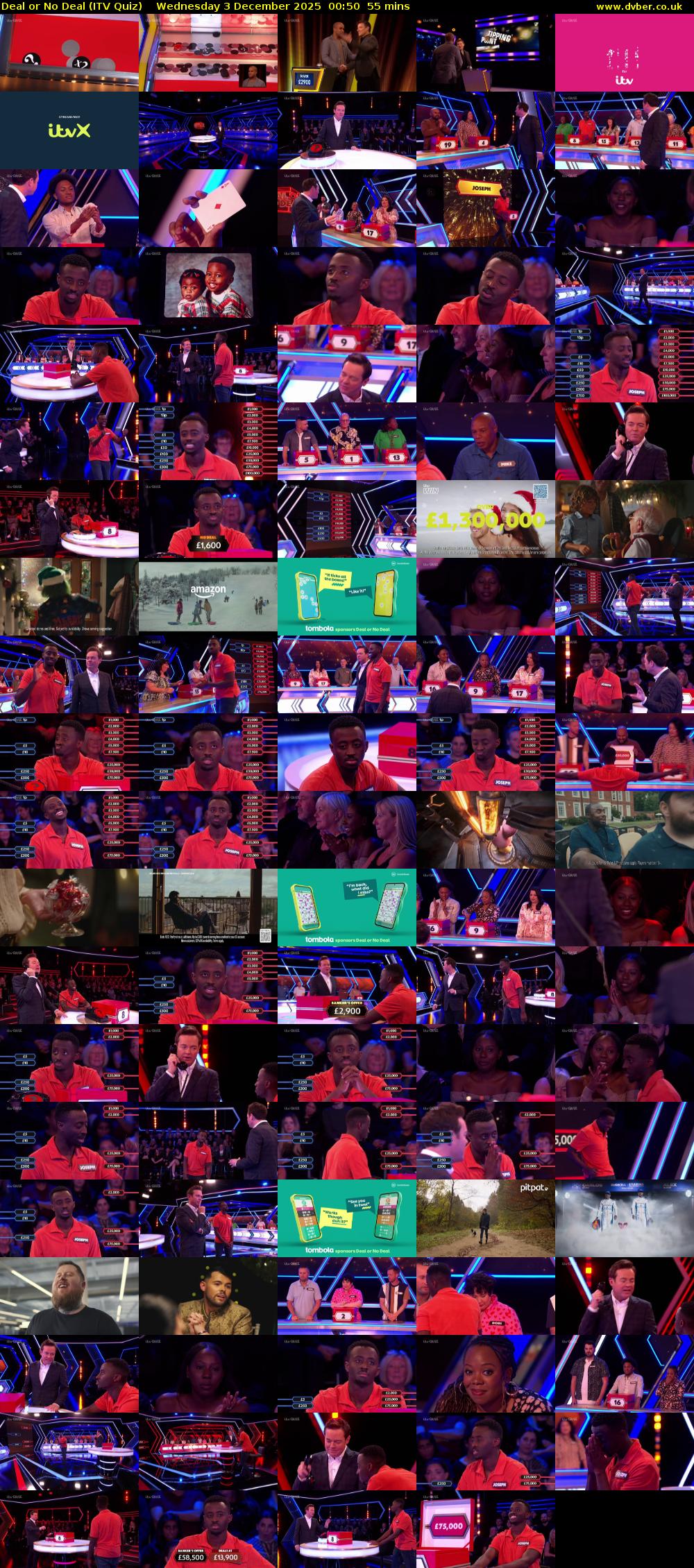 Deal or No Deal (ITV Quiz) Wednesday 3 December 2025 00:50 - 01:45
