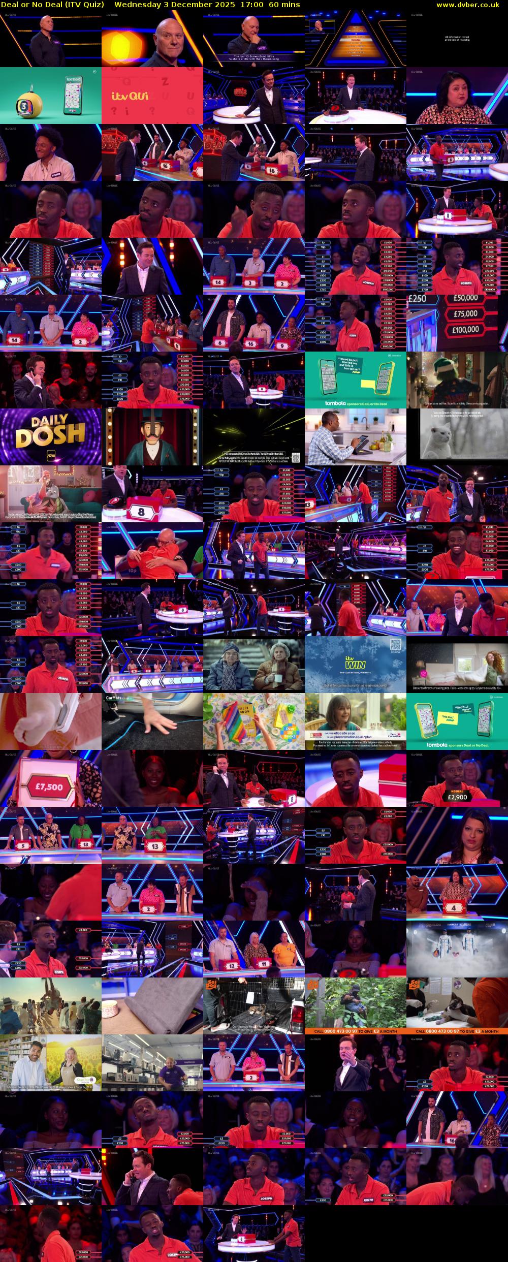 Deal or No Deal (ITV Quiz) Wednesday 3 December 2025 17:00 - 18:00