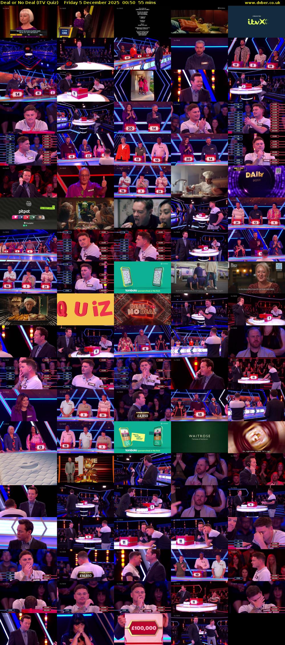 Deal or No Deal (ITV Quiz) Friday 5 December 2025 00:50 - 01:45