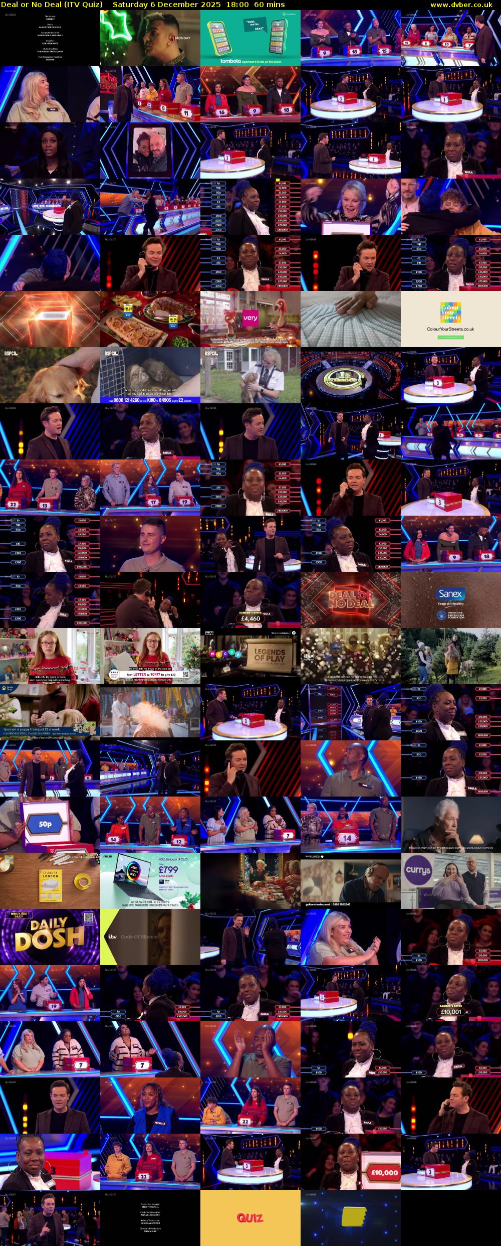 Deal or No Deal (ITV Quiz) Saturday 6 December 2025 18:00 - 19:00