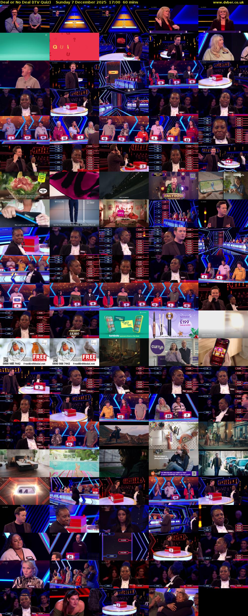 Deal or No Deal (ITV Quiz) Sunday 7 December 2025 17:00 - 18:00