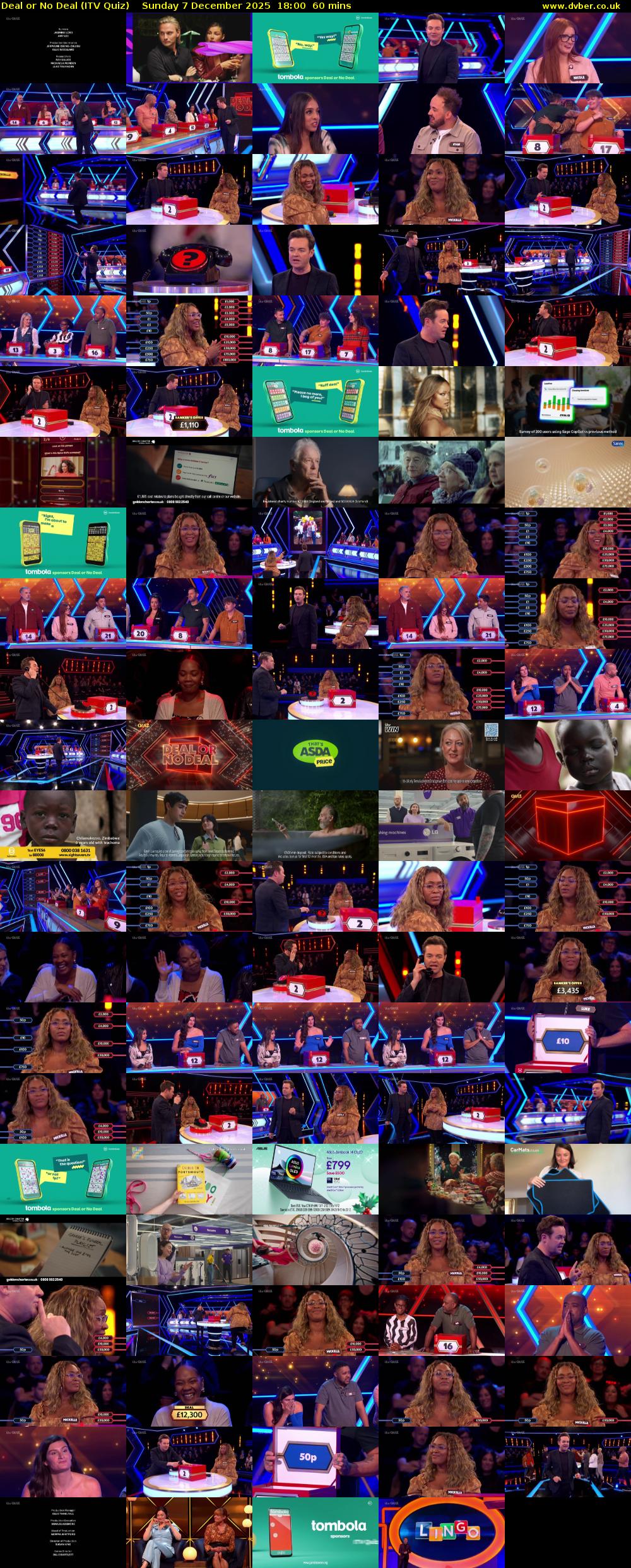 Deal or No Deal (ITV Quiz) Sunday 7 December 2025 18:00 - 19:00