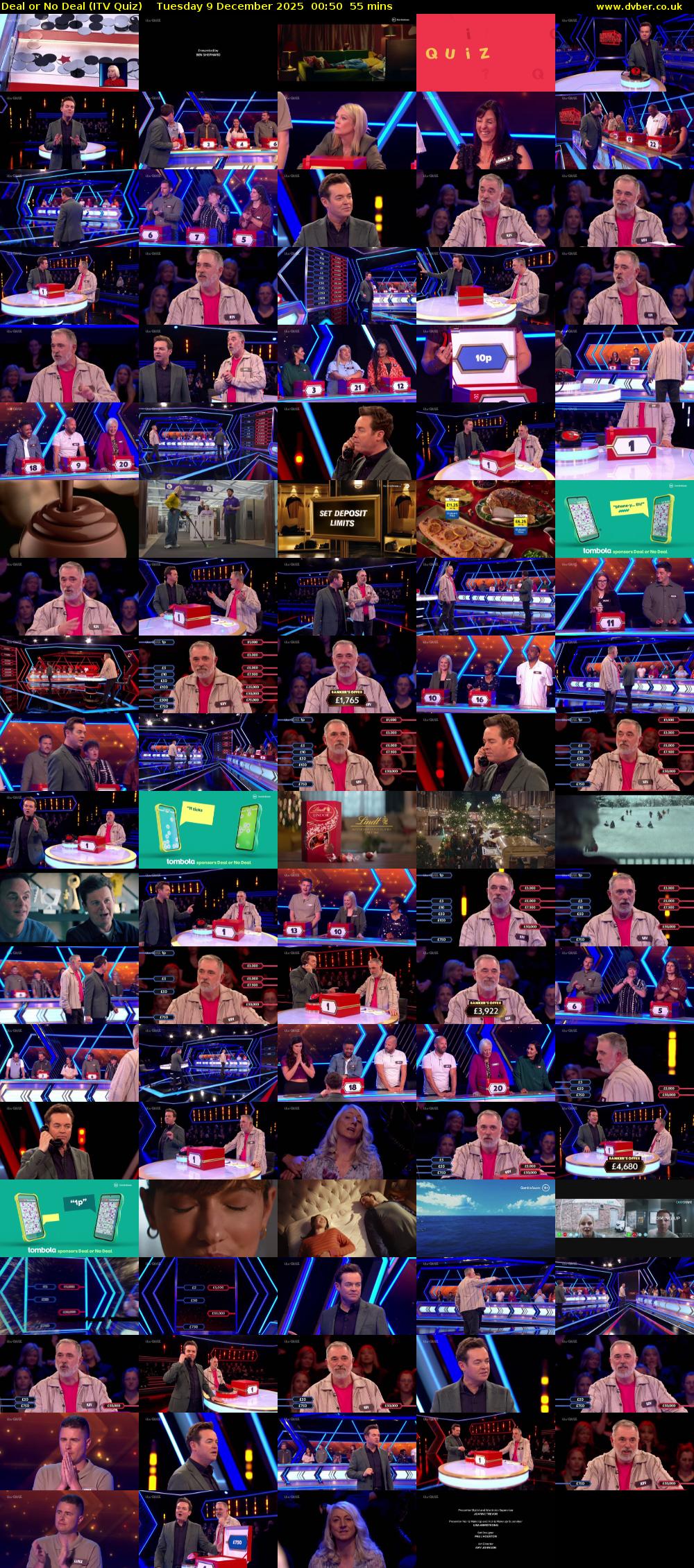 Deal or No Deal (ITV Quiz) Tuesday 9 December 2025 00:50 - 01:45