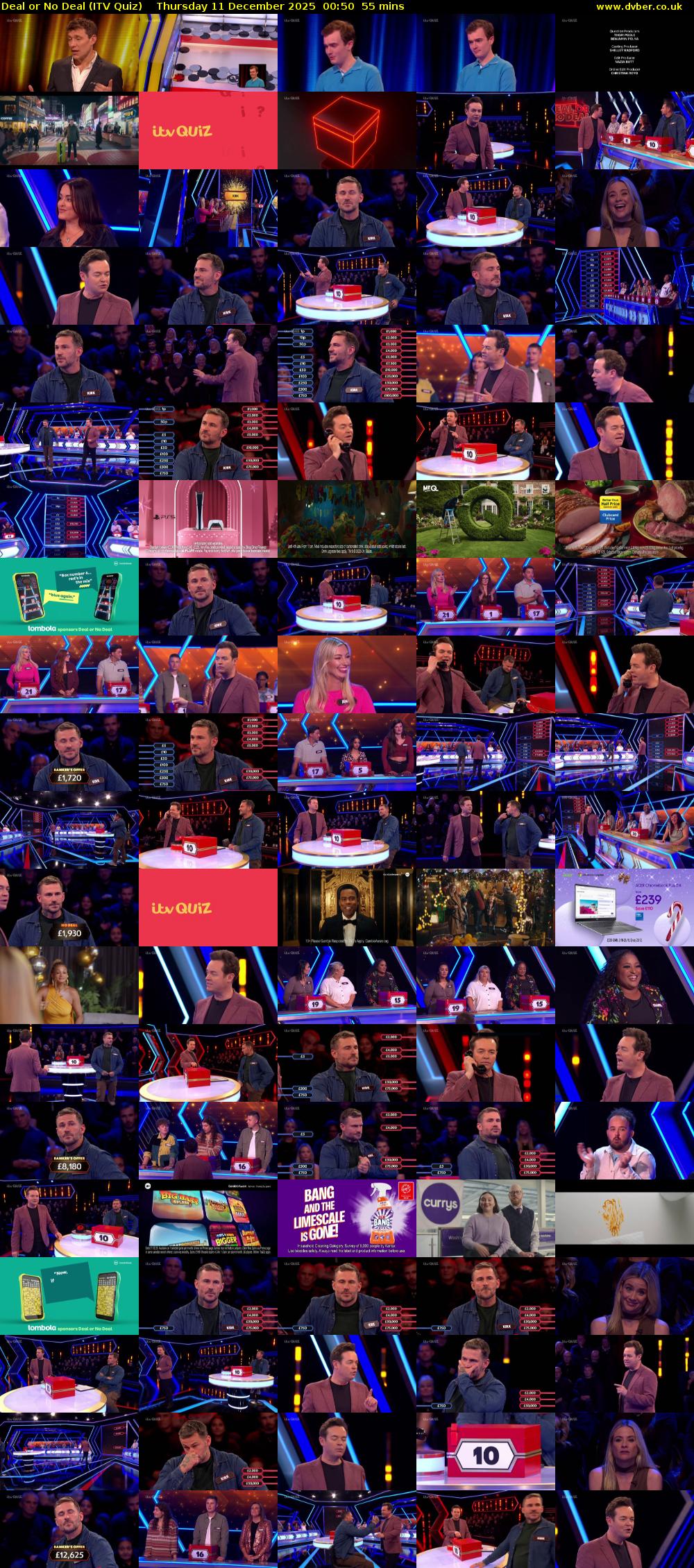 Deal or No Deal (ITV Quiz) Thursday 11 December 2025 00:50 - 01:45