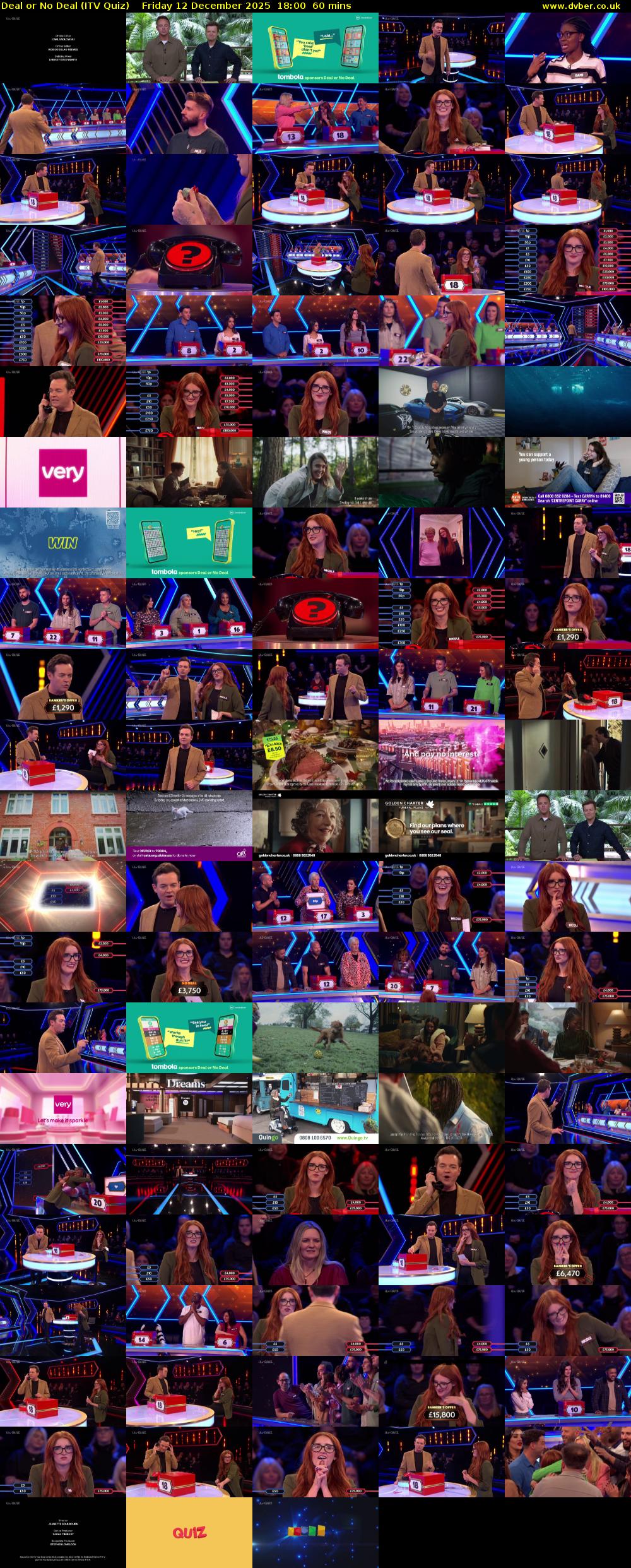 Deal or No Deal (ITV Quiz) Friday 12 December 2025 18:00 - 19:00