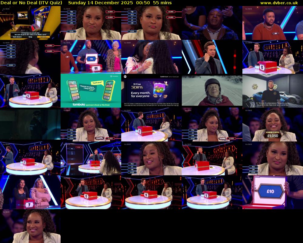 Deal or No Deal (ITV Quiz) Sunday 14 December 2025 00:50 - 01:45