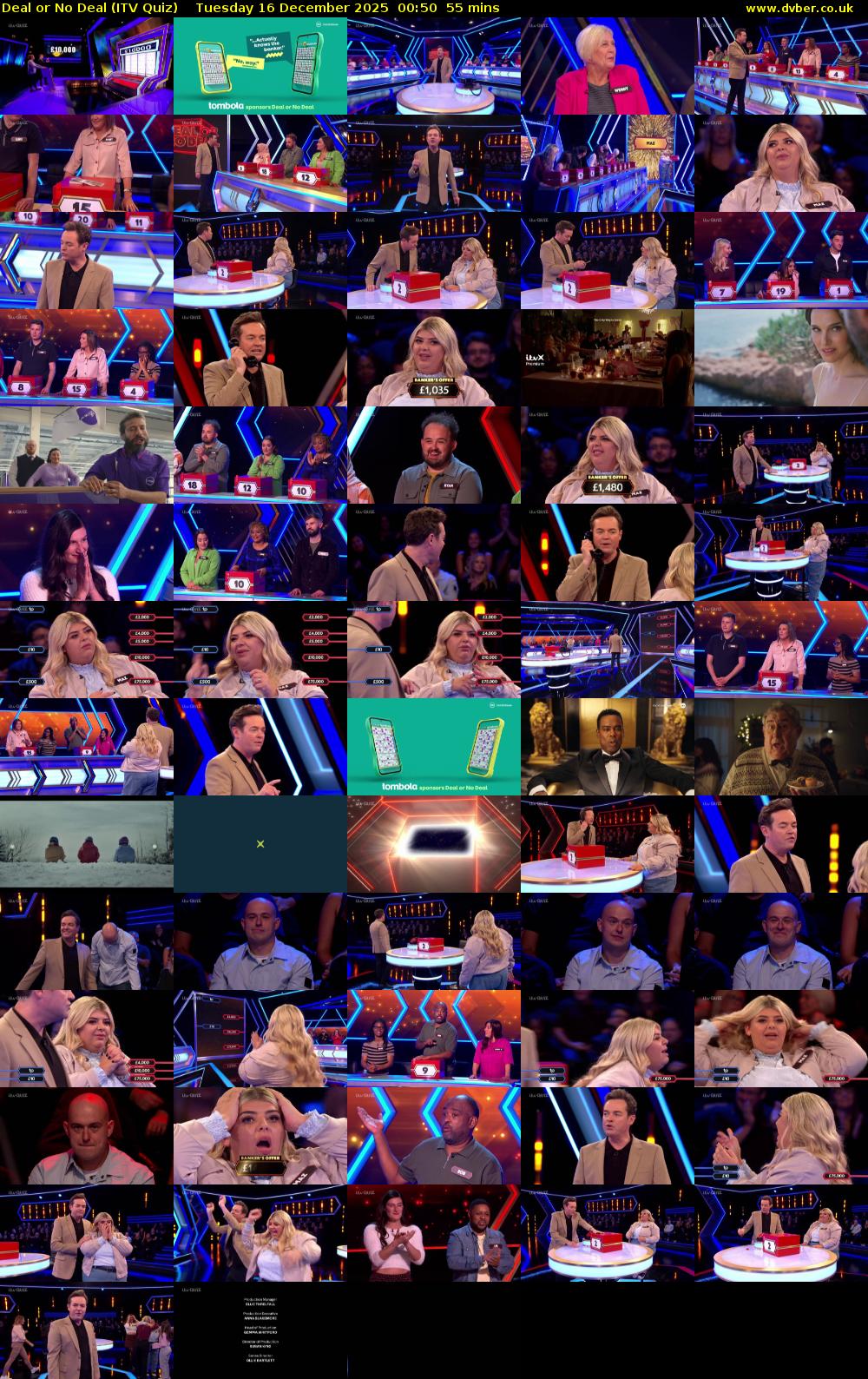 Deal or No Deal (ITV Quiz) Tuesday 16 December 2025 00:50 - 01:45