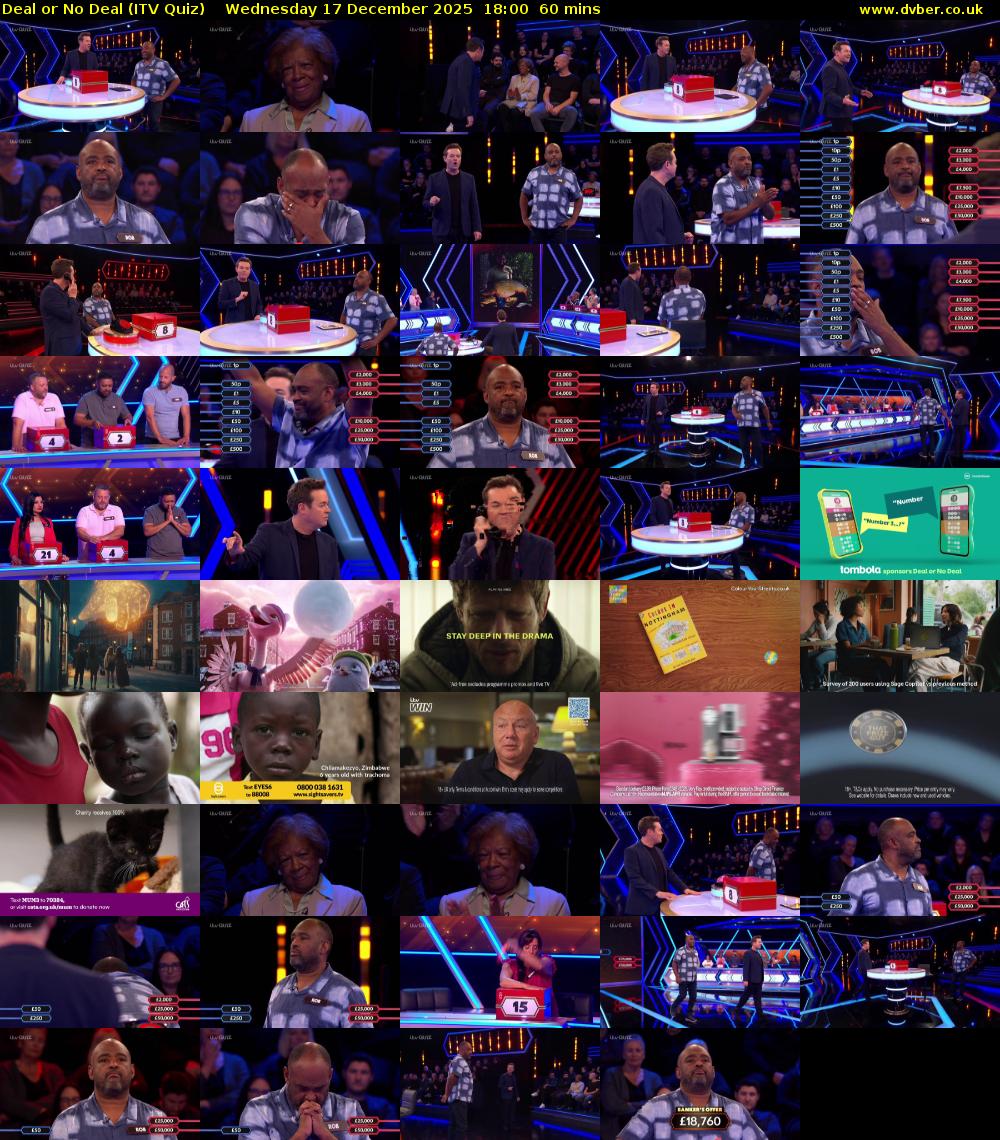 Deal or No Deal (ITV Quiz) Wednesday 17 December 2025 18:00 - 19:00