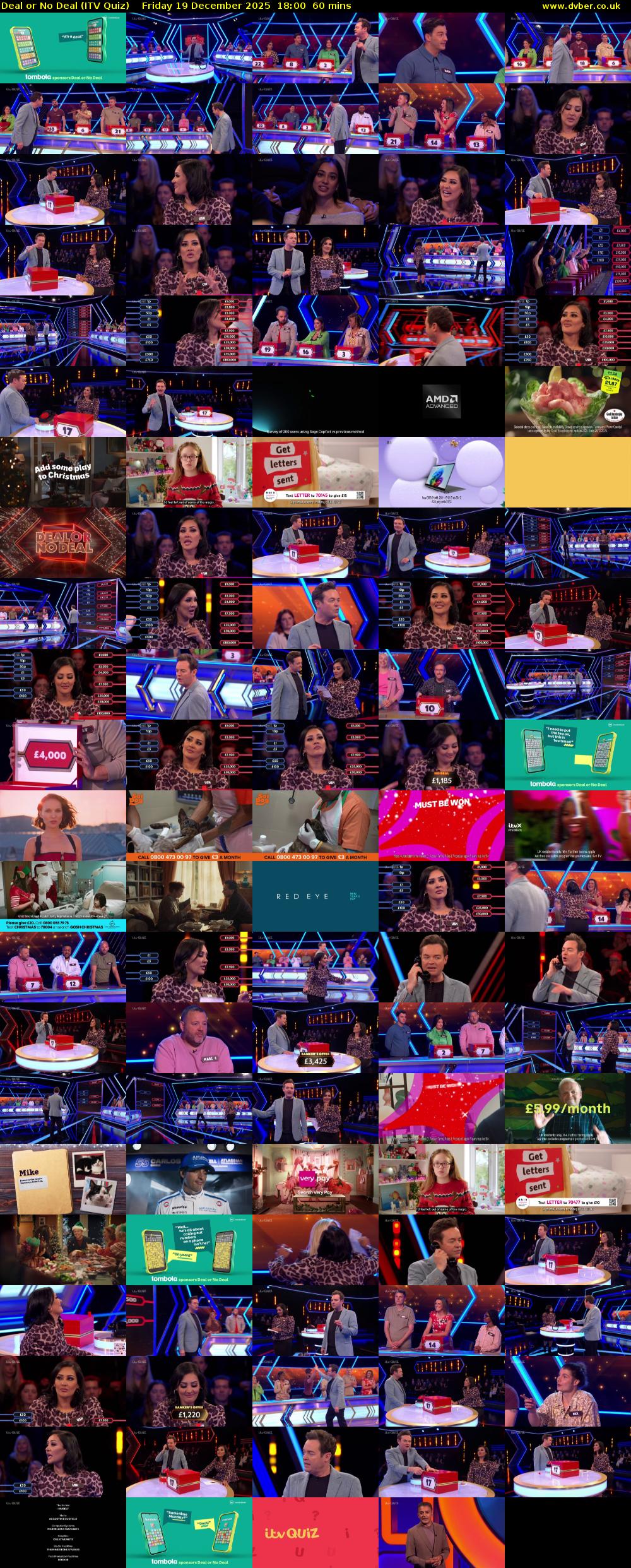 Deal or No Deal (ITV Quiz) Friday 19 December 2025 18:00 - 19:00