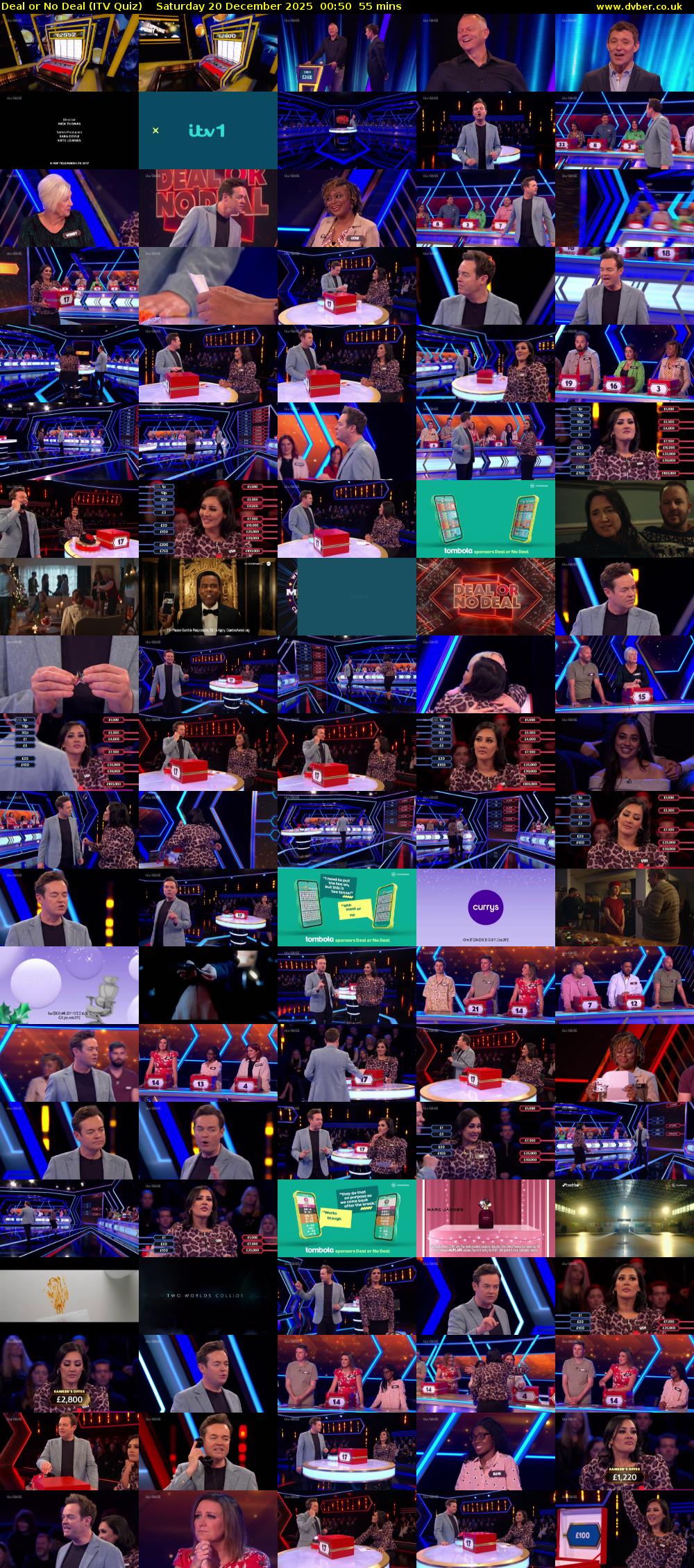 Deal or No Deal (ITV Quiz) Saturday 20 December 2025 00:50 - 01:45