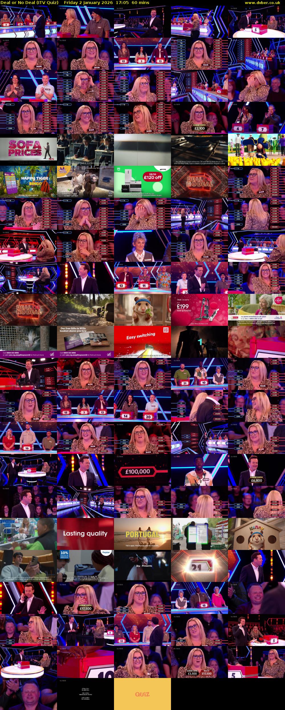 Deal or No Deal (ITV Quiz) Friday 2 January 2026 17:05 - 18:05