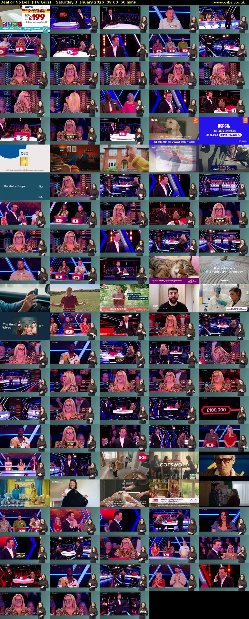 Deal or No Deal (ITV Quiz) Saturday 3 January 2026 09:00 - 10:00