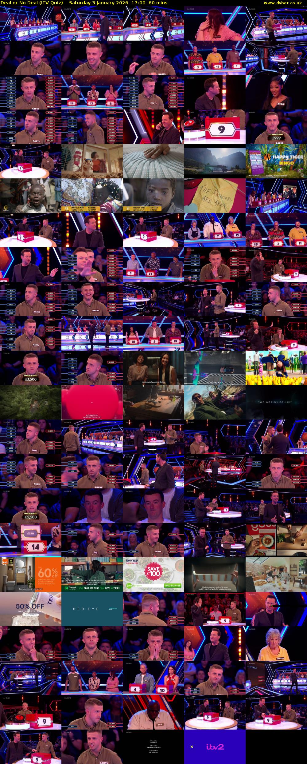 Deal or No Deal (ITV Quiz) Saturday 3 January 2026 17:00 - 18:00