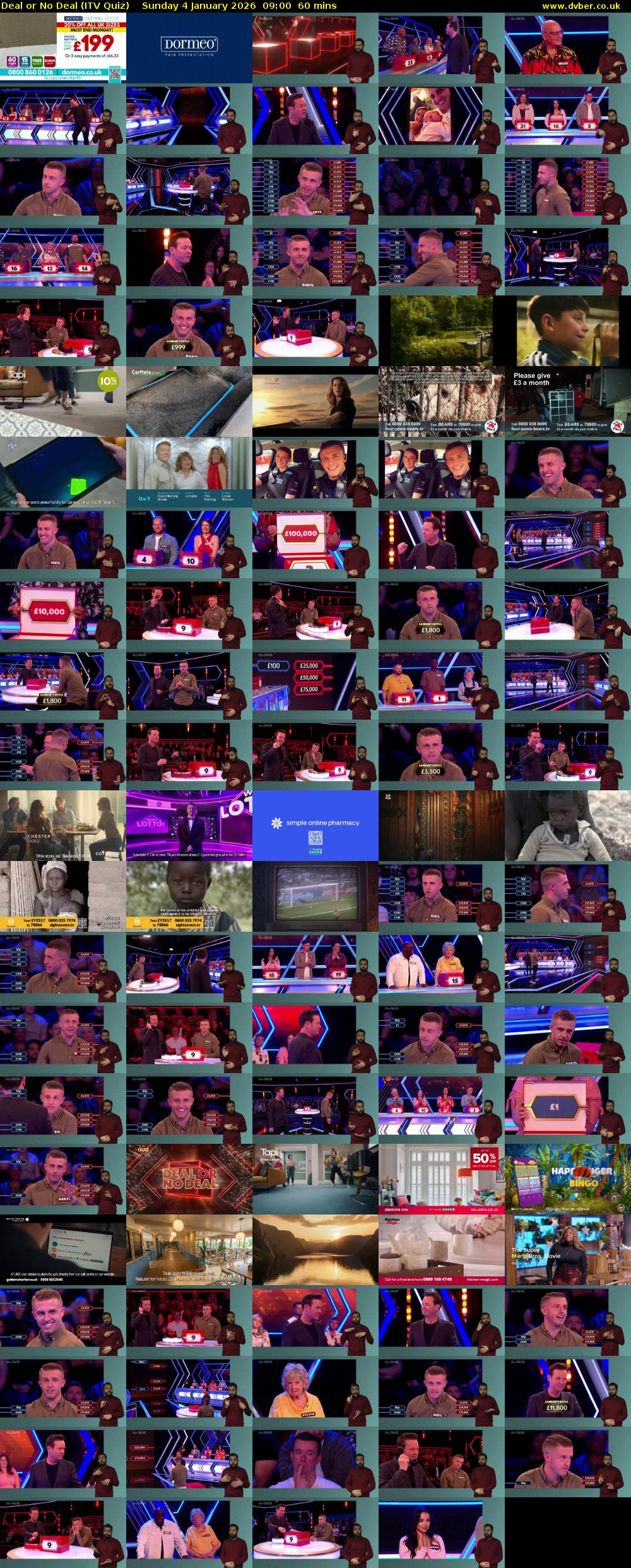 Deal or No Deal (ITV Quiz) Sunday 4 January 2026 09:00 - 10:00