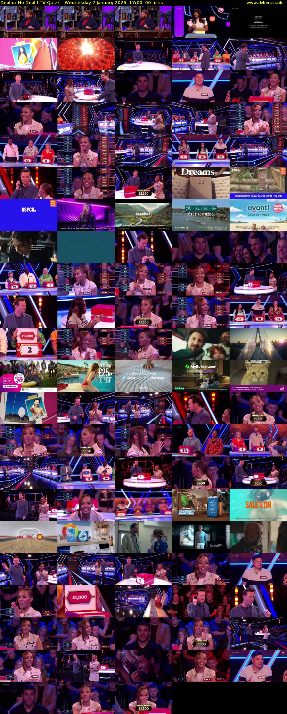 Deal or No Deal (ITV Quiz) Wednesday 7 January 2026 17:00 - 18:00