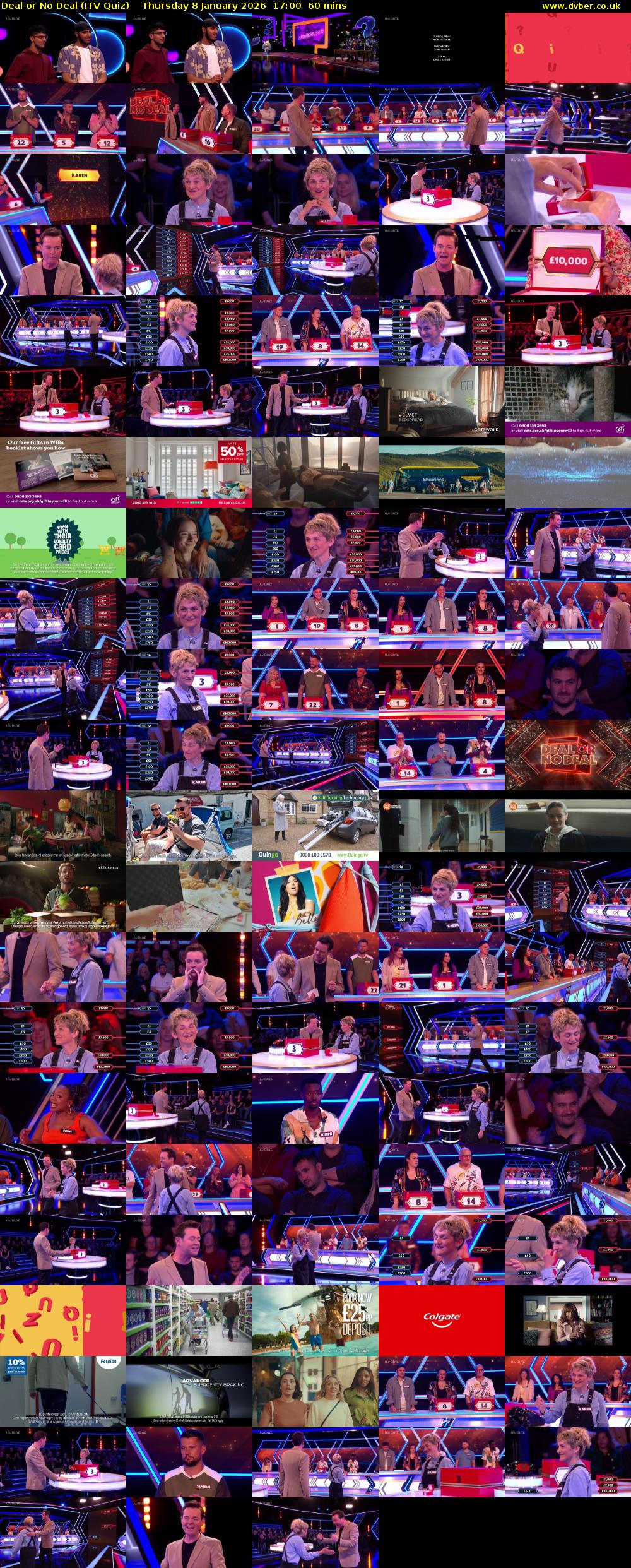 Deal or No Deal (ITV Quiz) Thursday 8 January 2026 17:00 - 18:00